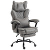 Executive Office Chair, Leathaire Big and Tall Office Chair 180 kg with Wide Seat, Reclining, Lumbar Support, Grey