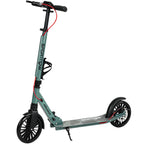 SPORTNOW Foldable Kick Scooter with Height Adjustable Handlebar, One-click Folding Adult Scooters with 200 mm Big Wheels, Silver Tone