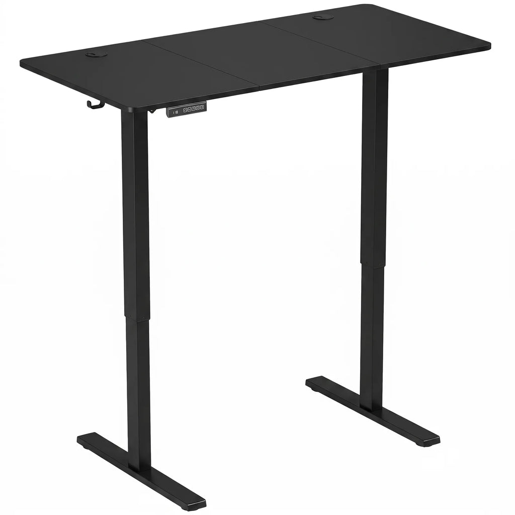Standing Desk Memory Control Height Adjustable Desk 2 Cable Holes LED Display Sit Stand Desk Black