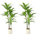 150cm Lifelike Fake Tree, Artificial Dracaena Tree with Bendable Trunks, Green