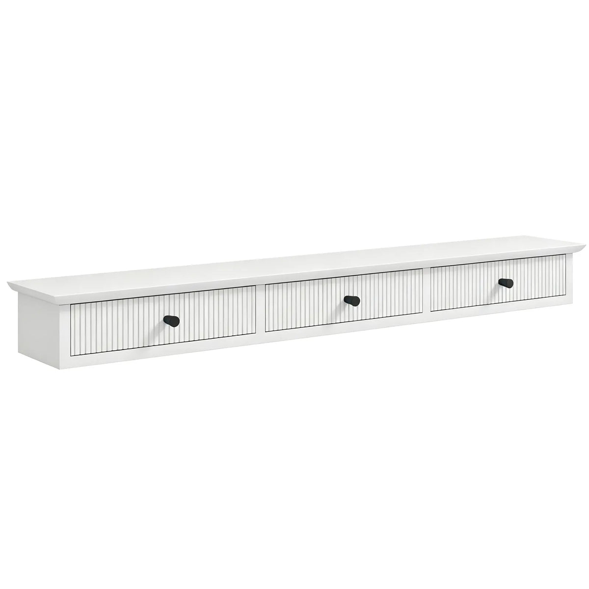 Shelf Wall-Mounted Storage Shelf Shelving Unit MDF 93 x 15 x 10 cm Entryway Kitchen Living Room, White