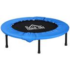 Foldable Mini Fitness Trampoline Exercise Rebounder Jumper, Blue