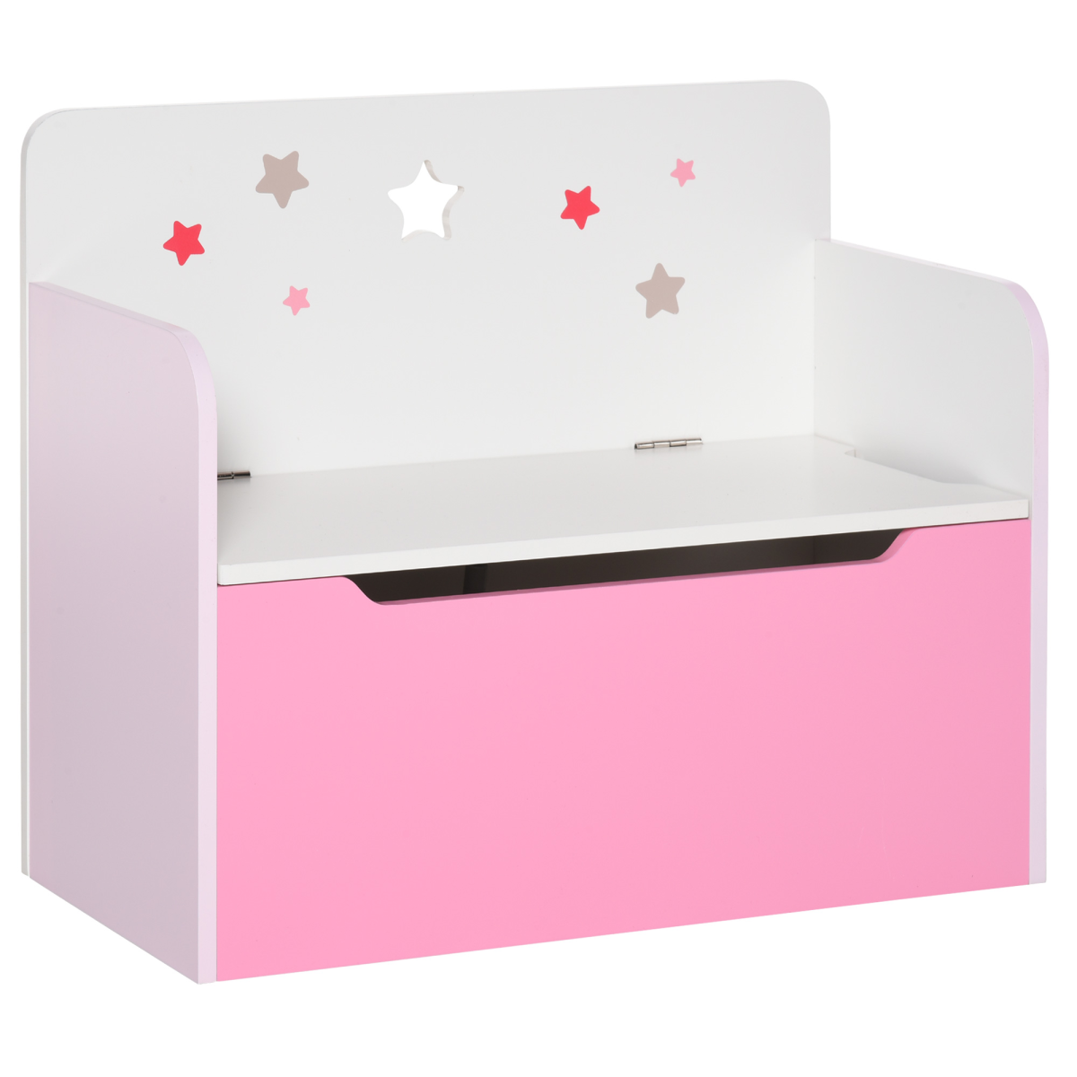 Kids Wooden Toy Box Children Storage Chest Bench Organiser Bedroom Pink