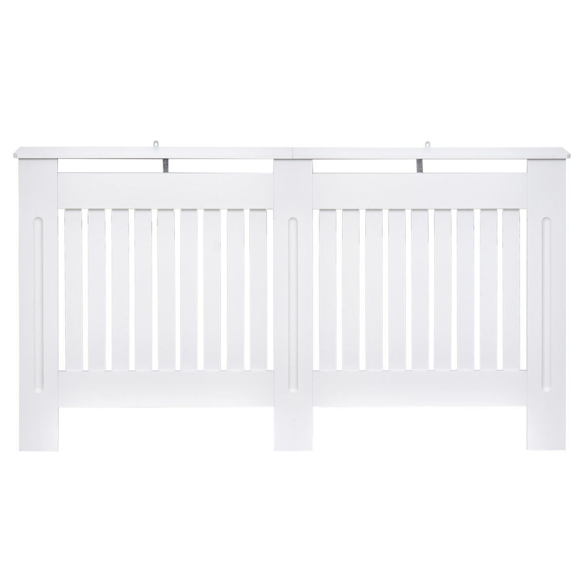 Radiator Cover Painted Slatted MDF Cabinet Lined Grill 152x19x81cm