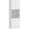 170 cm Kitchen Pantry Cabinet, Freestanding Storage Cabinet with Soft-Close Hinges, White Wood Effect