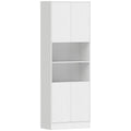 170 cm Kitchen Pantry Cabinet, Freestanding Storage Cabinet with Soft-Close Hinges, White Wood Effect