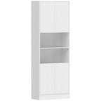 170 cm Kitchen Pantry Cabinet, Freestanding Storage Cabinet with Soft-Close Hinges, White Wood Effect