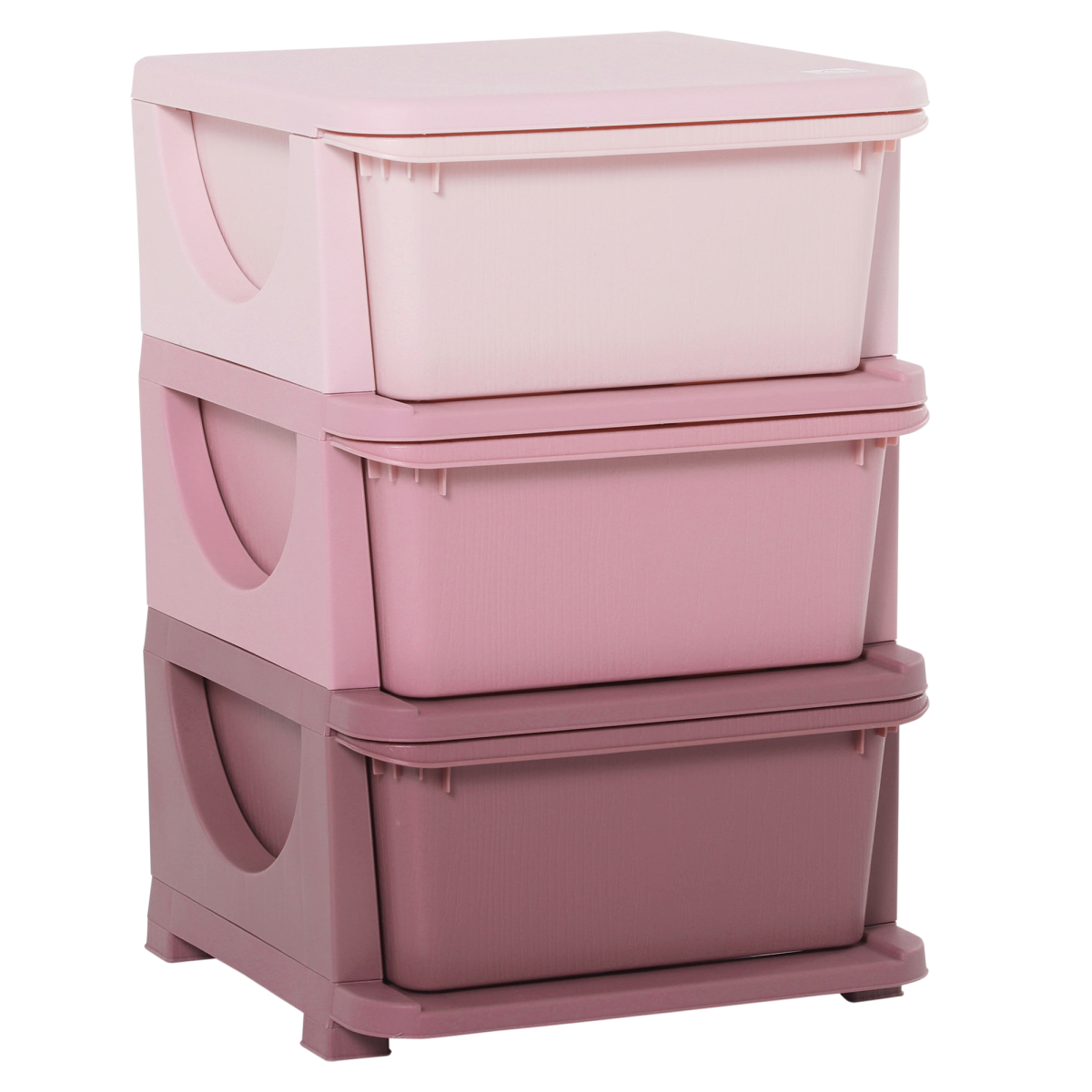 Kids Storage Units with Drawers 3 Tier Chest Vertical Dresser Tower