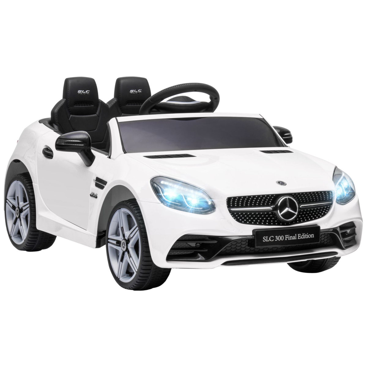 Benz 12V Kids Electric Ride On Car with Remote Control Music White