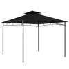 Outsunny 3 x 3 m Gazebo, Garden Gazebo with 2-Tier Roof, Metal Frame, Black