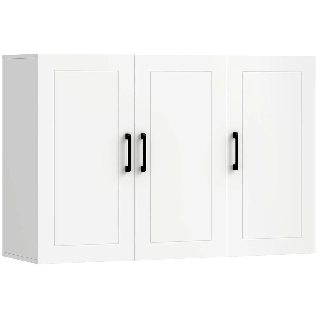 Bathroom Wall Cabinet, Wall Mounted Bathroom Cabinet, Over the Toilet Space Saver with Adjustable Shelves, White