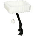 PawHut Cat Desk Bed, Rotatable Raised Cat House for Desk, Window, Soft Kitten Hammock with Hanging Ball, White