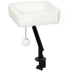 PawHut Cat Desk Bed, Rotatable Raised Cat House for Desk, Window, Soft Kitten Hammock with Hanging Ball, White