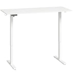 Standing Desk Memory Control Height Adjustable Desk 2 Cable Holes LED Display Sit Stand Desk White
