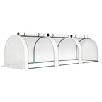 Outsunny 295 x 100 cm Low Tunnel Greenhouse - White