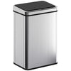 40L Sensor Bin with Soft-Close Lid, Stainless Steel Automatic Touchless Motion Sensor Kitchen Bin, Silver Tone