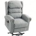Velvet-Feel Electric Riser Recliner Chair - Grey