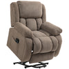Recliner Armchair Lift Chair, Electric Recliner Chair with Vibration Massage and Heat, Wide Seat, USB Port, Light Brown