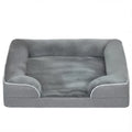PawHut Dog Sofa Bed, Washable Pet Bed with Removable Cover and Non-Slip Bottom for Cats and Small Dogs, Grey
