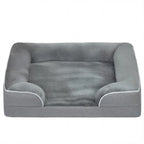PawHut Dog Sofa Bed, Washable Pet Bed with Removable Cover and Non-Slip Bottom for Cats and Small Dogs, Grey