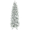 HOMCOM 7ft Flocked Artificial Christmas Tree