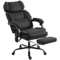 High Back Vibration Massage Office Chair Heated Reclining Computer Chair w/ Adjustable Height, Swivel Wheels, Black