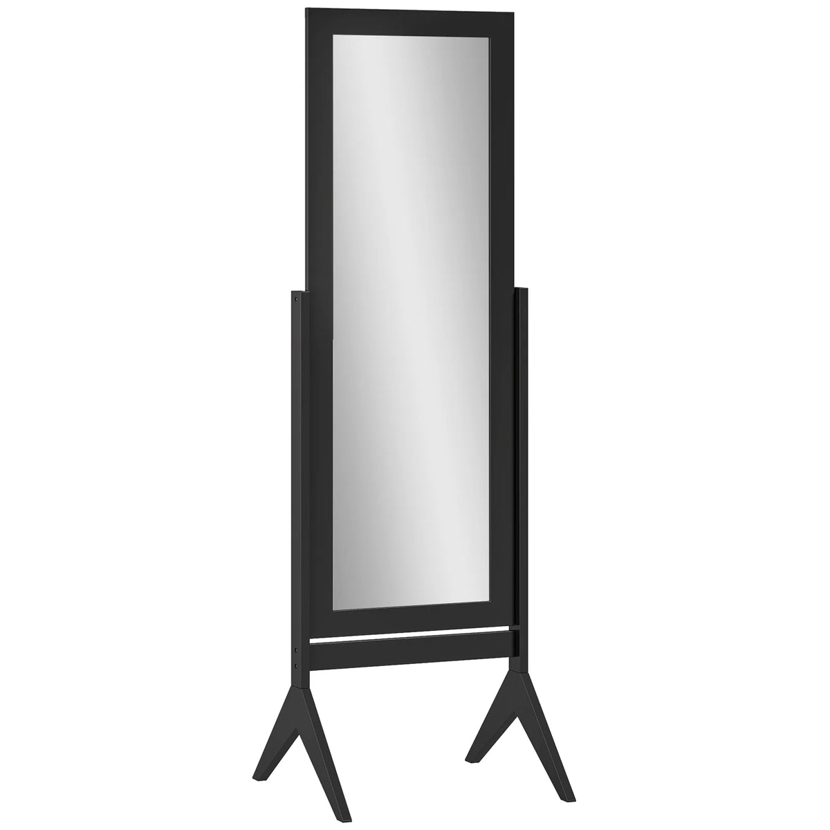 Freestanding Adjustable Angle Dressing Mirror, Full Length Mirror for Bedroom, Living Room, 148 x 47 cm, Black