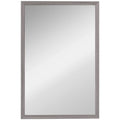 Wall Bathroom Mirror, 40 x 60 cm Wall-Mounted Mirror for Living Room, Bedroom, Hallway, Grey