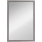 Wall Bathroom Mirror, 40 x 60 cm Wall-Mounted Mirror for Living Room, Bedroom, Hallway, Grey
