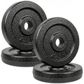 SPORTNOW Weight Plates Set, 1"/2.5cm Weight Disc Pair, 4 x 2.5kg Metal Dumbbell/Barbell Plates for Home Gym