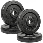 SPORTNOW Weight Plates Set, 1"/2.5cm Weight Disc Pair, 4 x 2.5kg Metal Dumbbell/Barbell Plates for Home Gym
