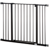 Pressure Fit Dog Gate Pet Barrier for stairs doorway, 76-107cm Width Black