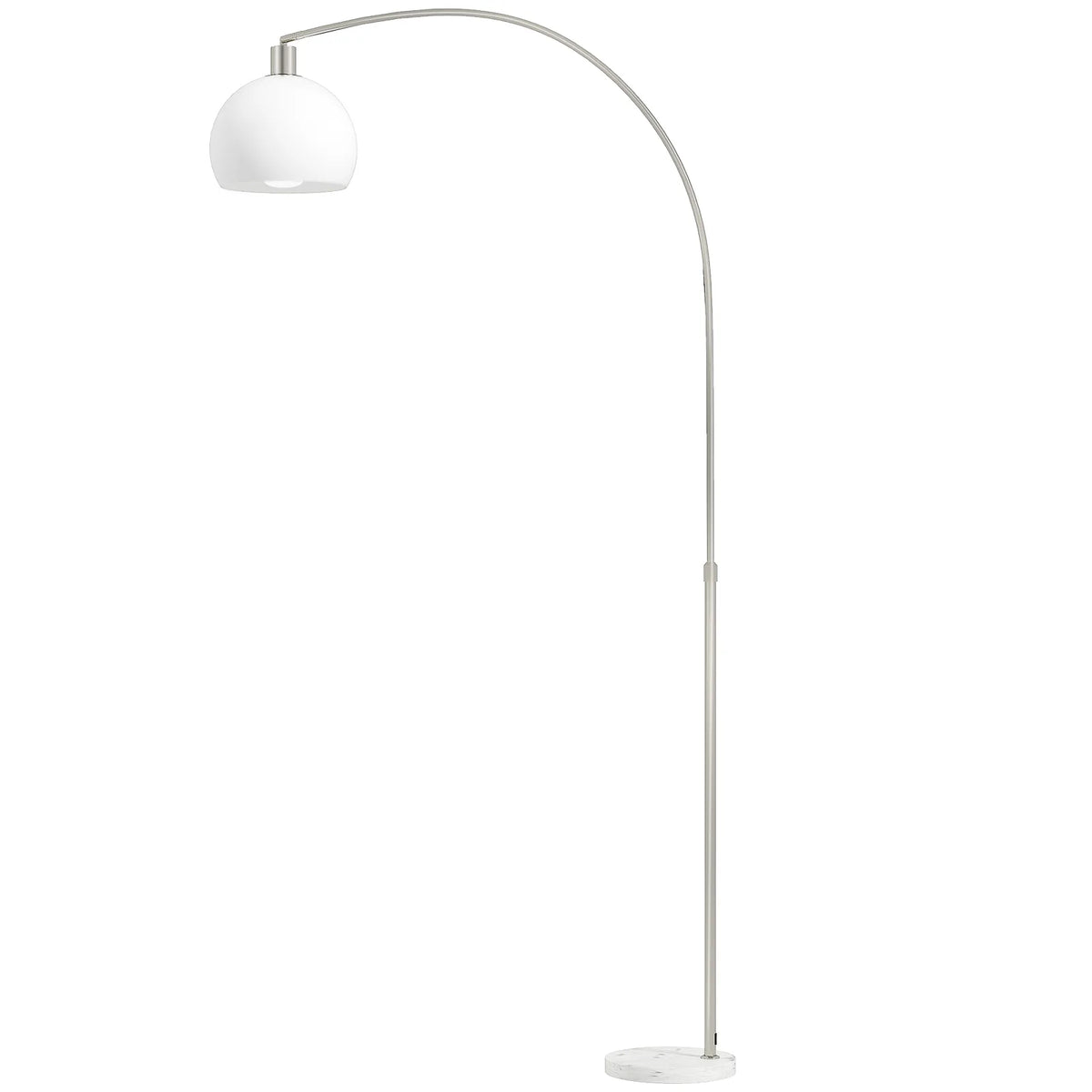 Floor Lamp for Living Room, Modern Standing Lamp with Shade & Foot Switch for Bedroom, Office, White