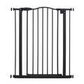 74-80cm Adjustable Metal Pet Gate Safety Barrier with Auto-Close Door Black