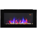 1000W/2000W LED Electric Fireplace Automatic Function Remote Timer Safe