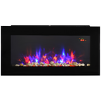 1000W/2000W LED Electric Fireplace Automatic Function Remote Timer Safe