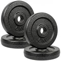SPORTNOW Weight Plates Set, 1"/2.5cm Weight Disc Pair, 4 x 5kg Metal Dumbbell/Barbell Plates for Home Gym