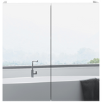 kleankin Wall Mounted Bathroom Storage Cupboard with Mirror and Shelf, White