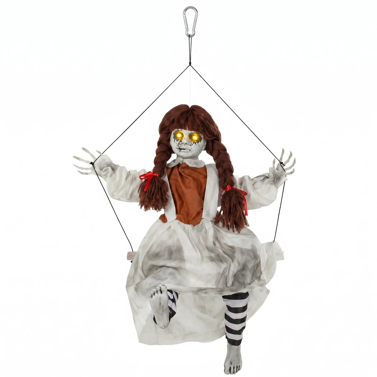 Animated Halloween Girl on Swing — 80cm