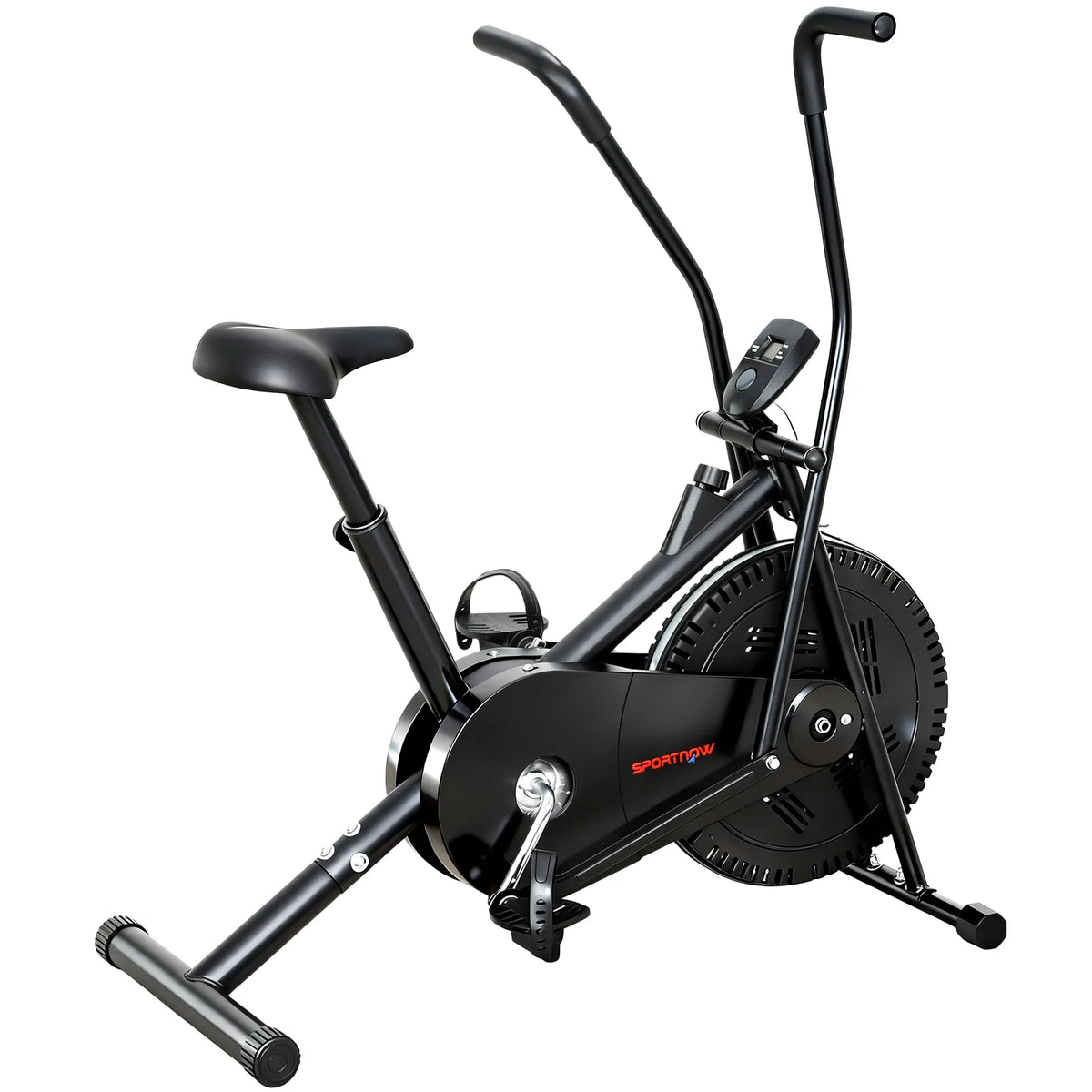 SPORTNOW Exercise Bike with Adjustable Seat, LCD Display for Home Gym
