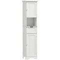 Slim Bathroom Storage Cabinet, with Sensor Lights - White
