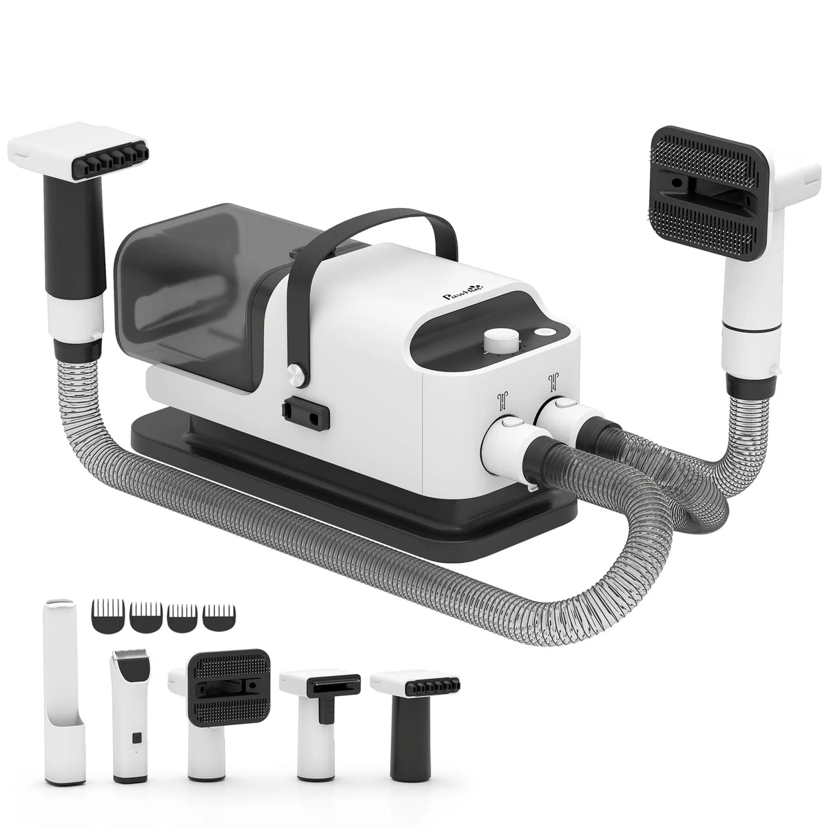 PawHut 5 in 1 Dog Grooming Vacuum & Dryer with Clipper, 1.8L Canister, 4 Modes Blow Temperature