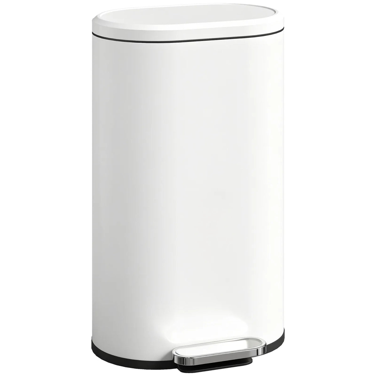 30 L Modern Curved Kitchen Bin - Cream