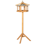 Bird Stand Feeder Table Feeding Station Garden Wood Coop Parrot Nesting Stand