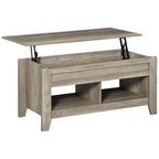 Lift Top Coffee Table w/ Hidden Storage Compartment & Shelves Oak