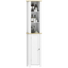 kleankin Slim Bathroom Storage Unit with Open Compartment, White