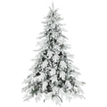 7ft Super Flocked Christmas Tree - Green/White