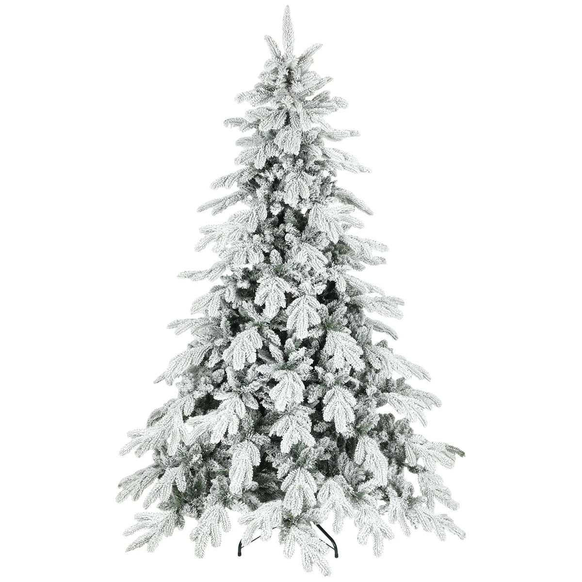 7ft Super Flocked Christmas Tree - Green/White