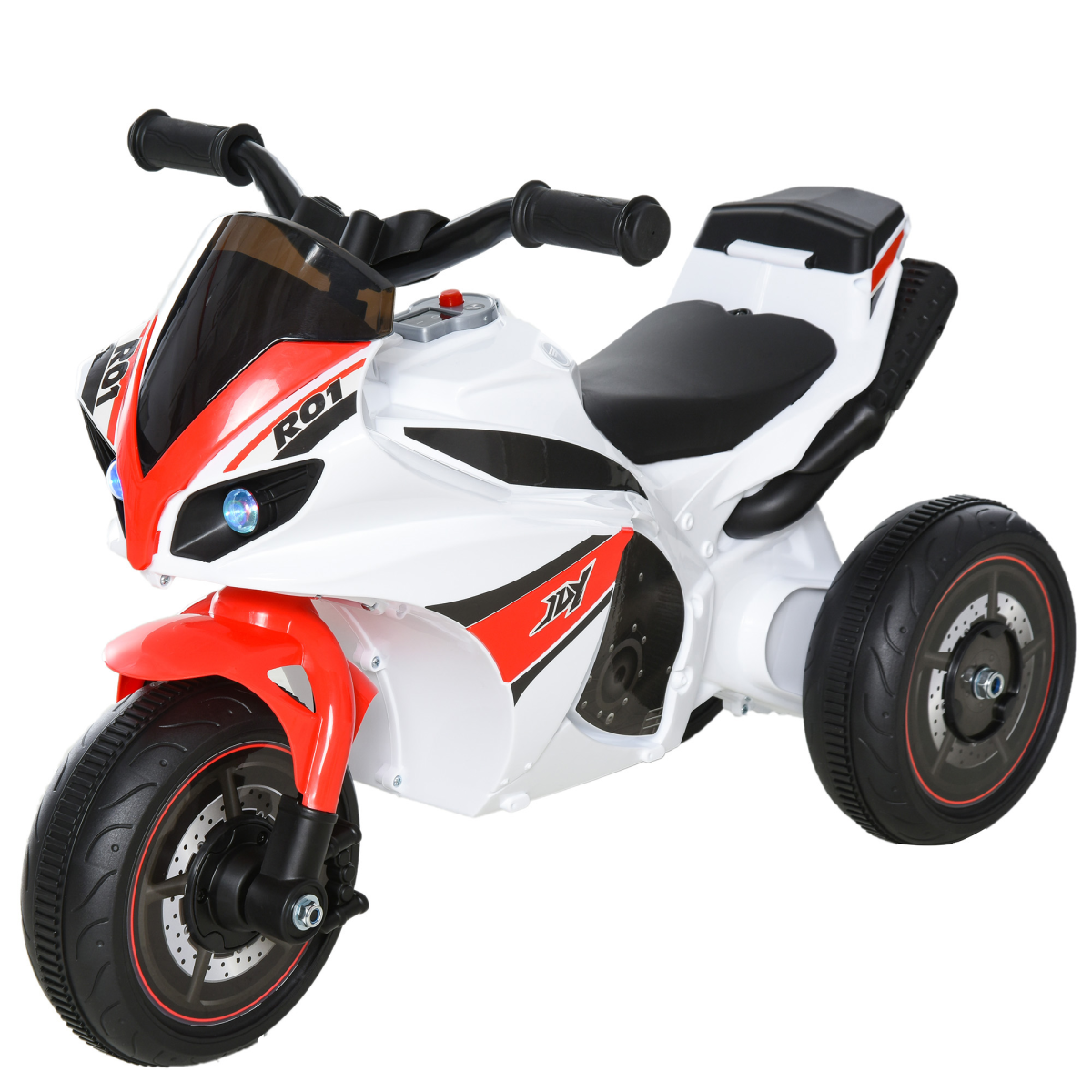 Kids Ride-On Police Bike 3-Wheel Vehicle with Music Lights 18-36 Mths