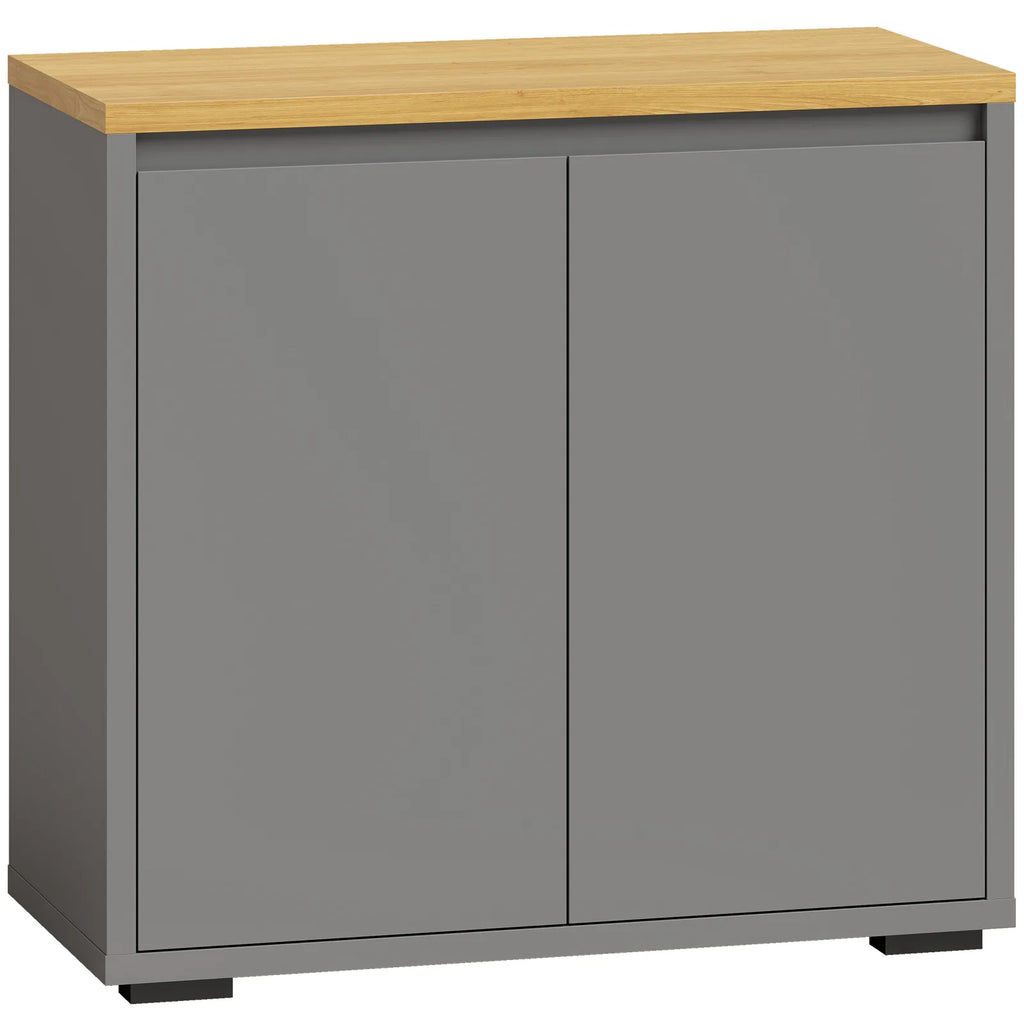 Kitchen Sideboard, Storage Cabinet with Double Doors and Adjustable Shelf for Living Room, Entryway, Grey